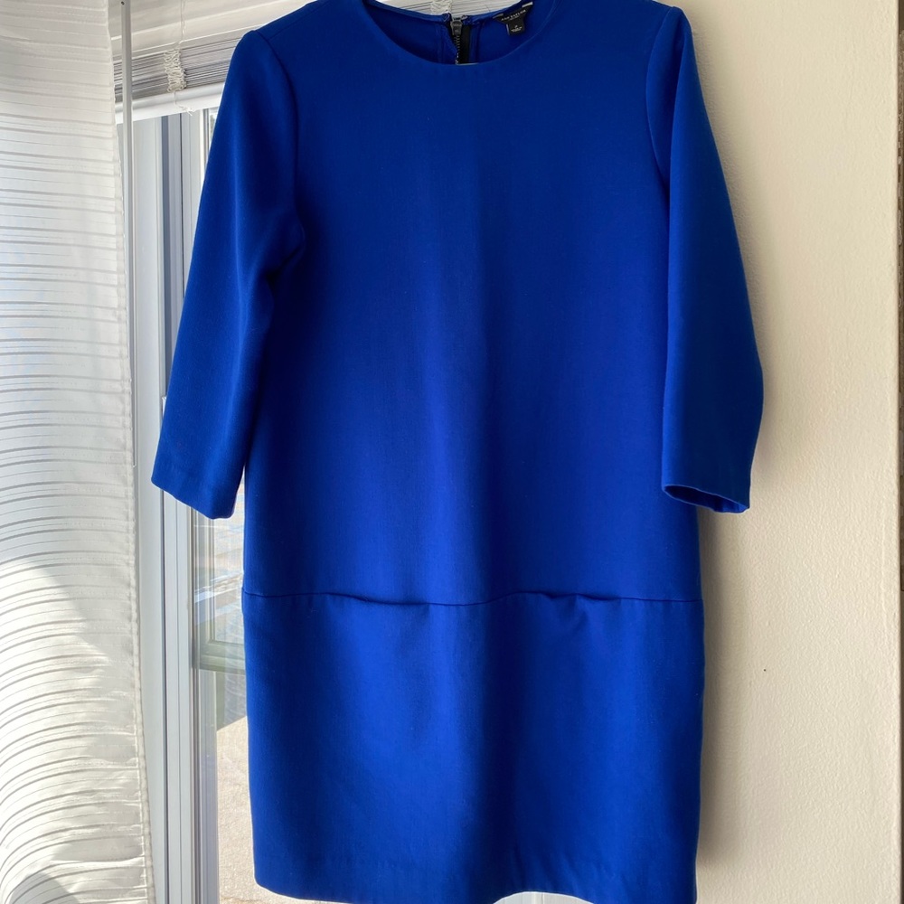 Size 2 Ann Taylor Blue Midi Dress